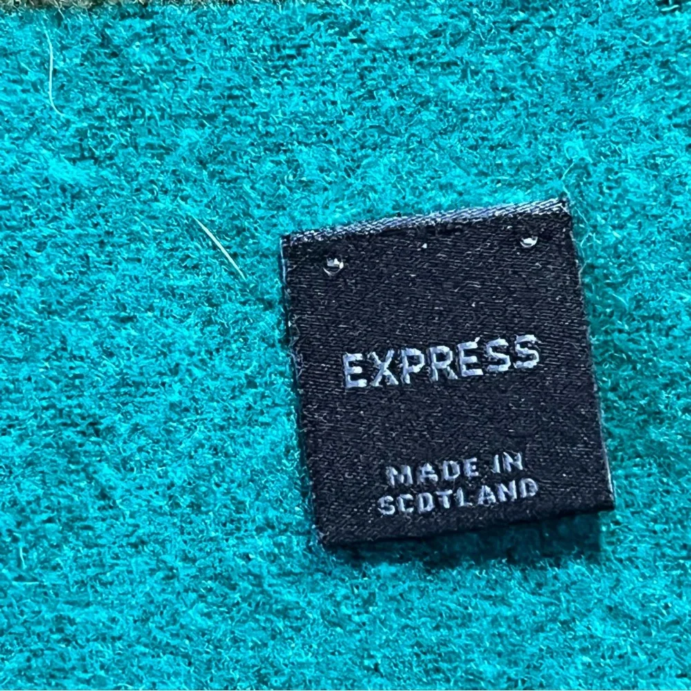 Express Merino Wool and Cashmere Color-block Imported Scarf